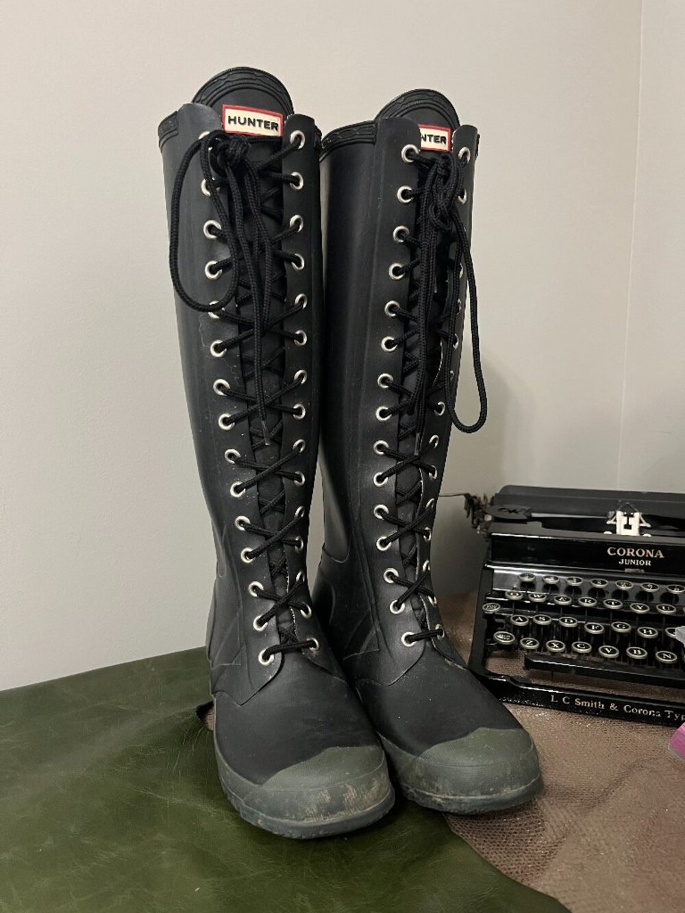 Hunter "Watling" Tall Lace-Up Raun Boots